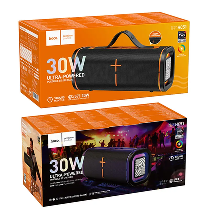Prijenosni Bluetooth zvučnik HOCO HC51, 30W, TWS, RGB, Crna