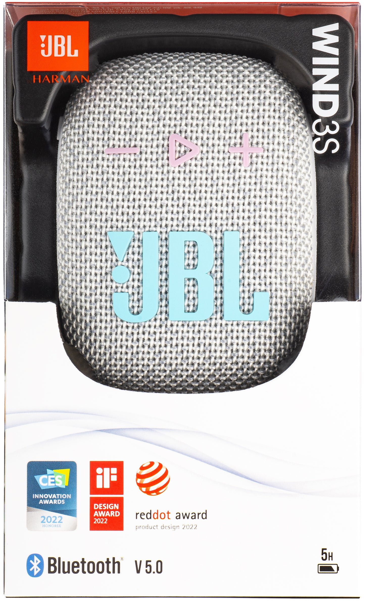 Prijenosni Bluetooth zvučnik JBL Wind 3S, 5W, vodootporan, sivi JBLWIND3SGRY
