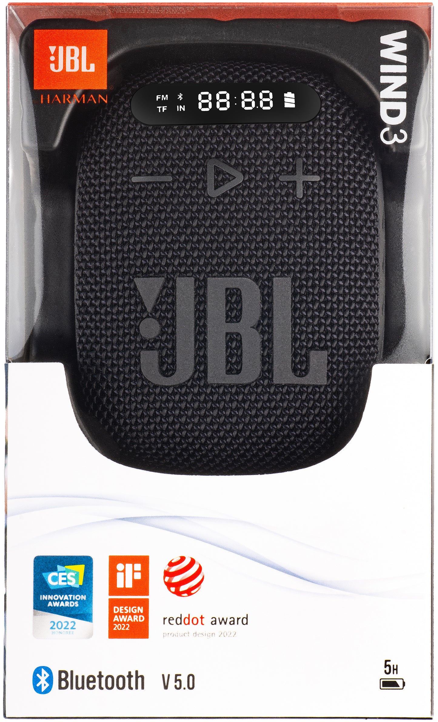 Prijenosni Bluetooth zvučnik JBL Wind 3, 5W, Vodootporan, Crni JBLWIND3