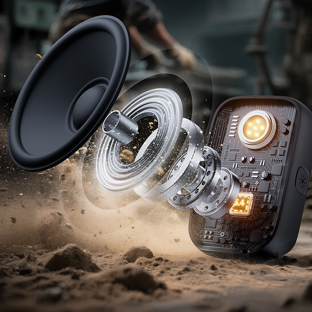 Prijenosni Bluetooth zvučnik Joyroom Maya JR-MS03, 5W, Vodootporan, Žuti