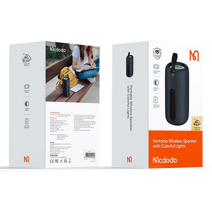 Prijenosni Bluetooth zvučnik McDodo BS-1410, 2 x 5W, RGB, Vodootporan, Crni
