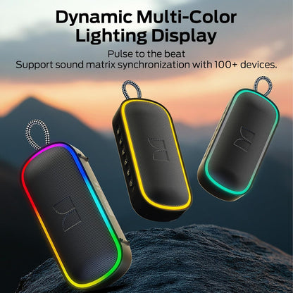 Prijenosni Bluetooth zvučnik Monster S150 Plus, 40W, TWS, RGB, Vodootporan, Crni