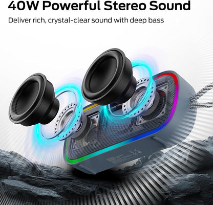 Prijenosni Bluetooth zvučnik Monster S150 Plus, 40W, TWS, RGB, Vodootporan, Svijetlo Bež