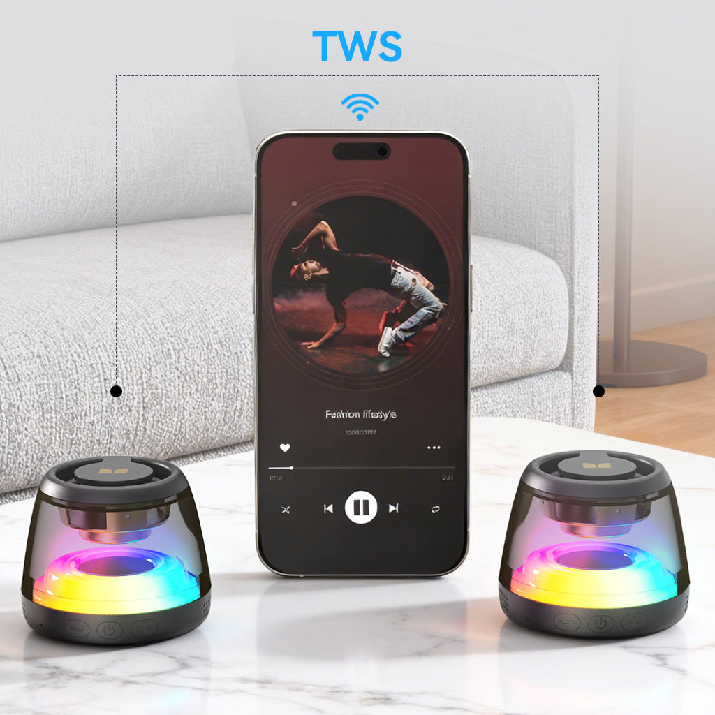 Prijenosni Bluetooth zvučnik Monster Mag Flux, 5W, TWS, RGB, Crna