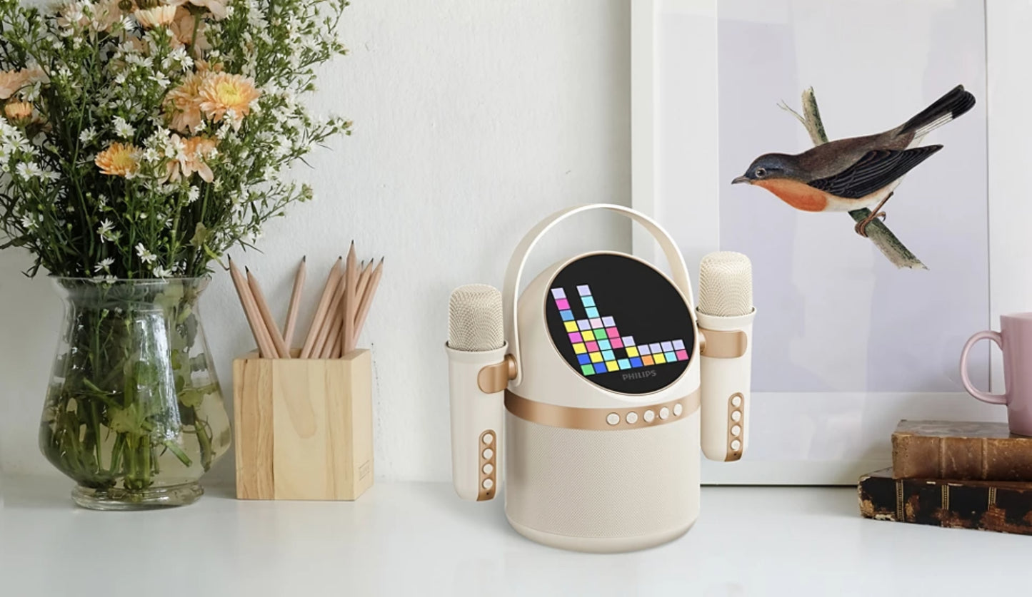Prijenosni Bluetooth zvučnik Philips, 10W, Karaoke, Bež TAS2509WT/00