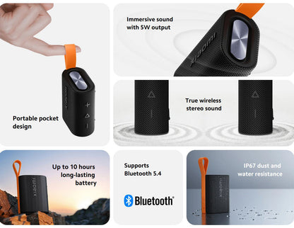 Xiaomi Sound Pocket prijenosni Bluetooth zvučnik, 5W, vodootporan, crni QBH4269GL