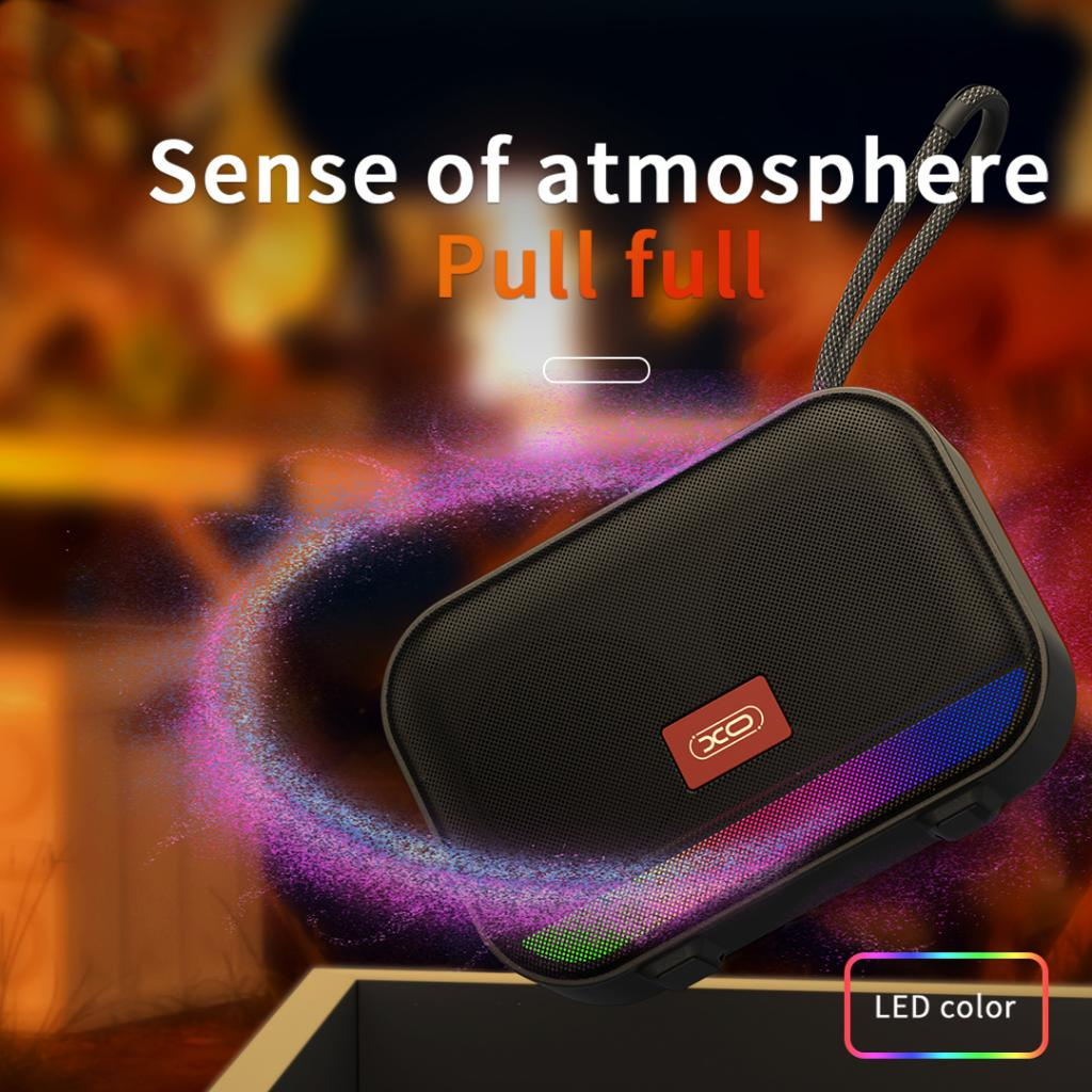 Prijenosni Bluetooth zvučnik XO Design F66, 5W, RGB, Crni