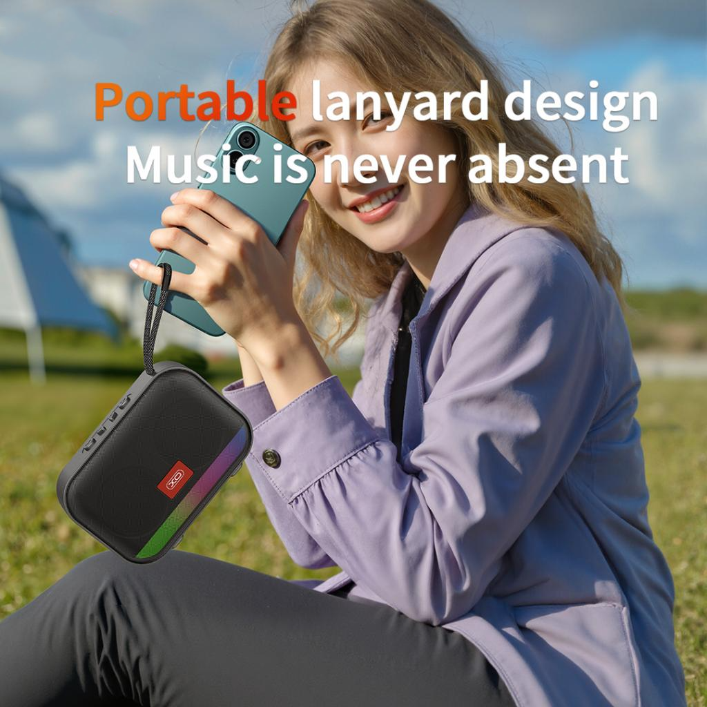 Prijenosni Bluetooth zvučnik XO Design F66, 5W, RGB, Crni