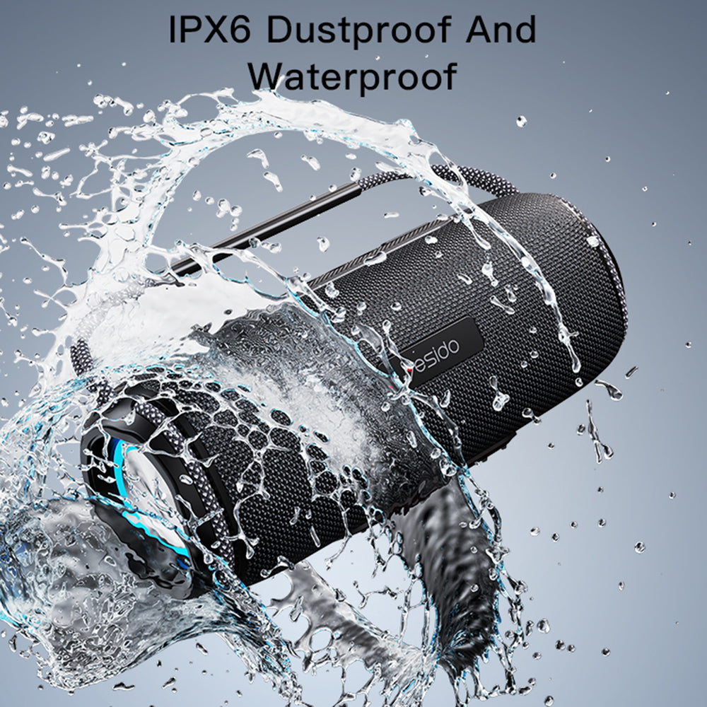 Prijenosni Bluetooth zvučnik Yesido YSW11, 40W, RGB, Vodootporan, Crni