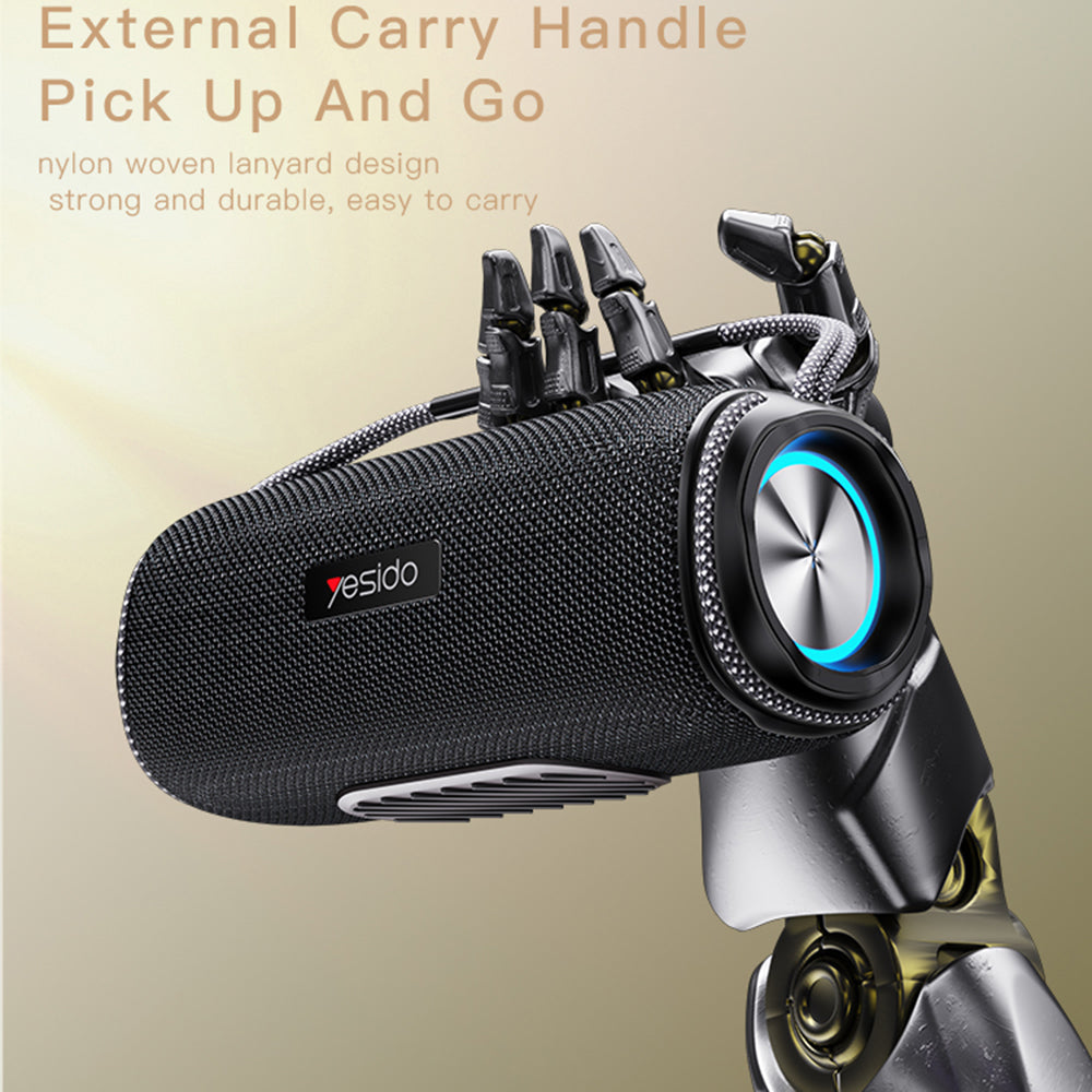 Prijenosni Bluetooth zvučnik Yesido YSW11, 40W, RGB, Vodootporan, Crni