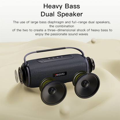 Prijenosni Bluetooth zvučnik Yesido YSW11, 40W, RGB, Vodootporan, Crni