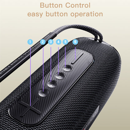 Prijenosni Bluetooth zvučnik Yesido YSW11, 40W, RGB, Vodootporan, Crni