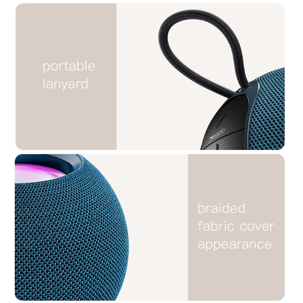 Prijenosni Bluetooth zvučnik Yesido YSW13, 5W, RGB, Plavi