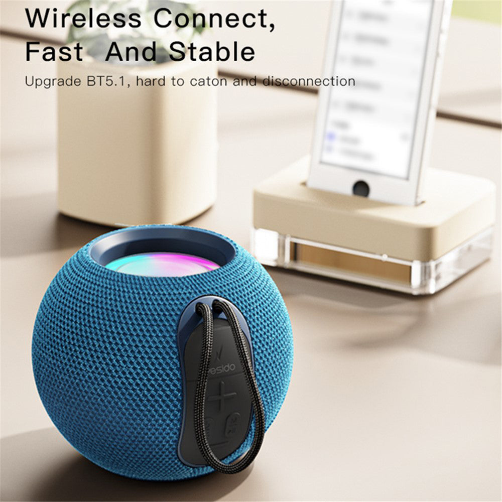 Prijenosni Bluetooth zvučnik Yesido YSW13, 5W, RGB, Plavi