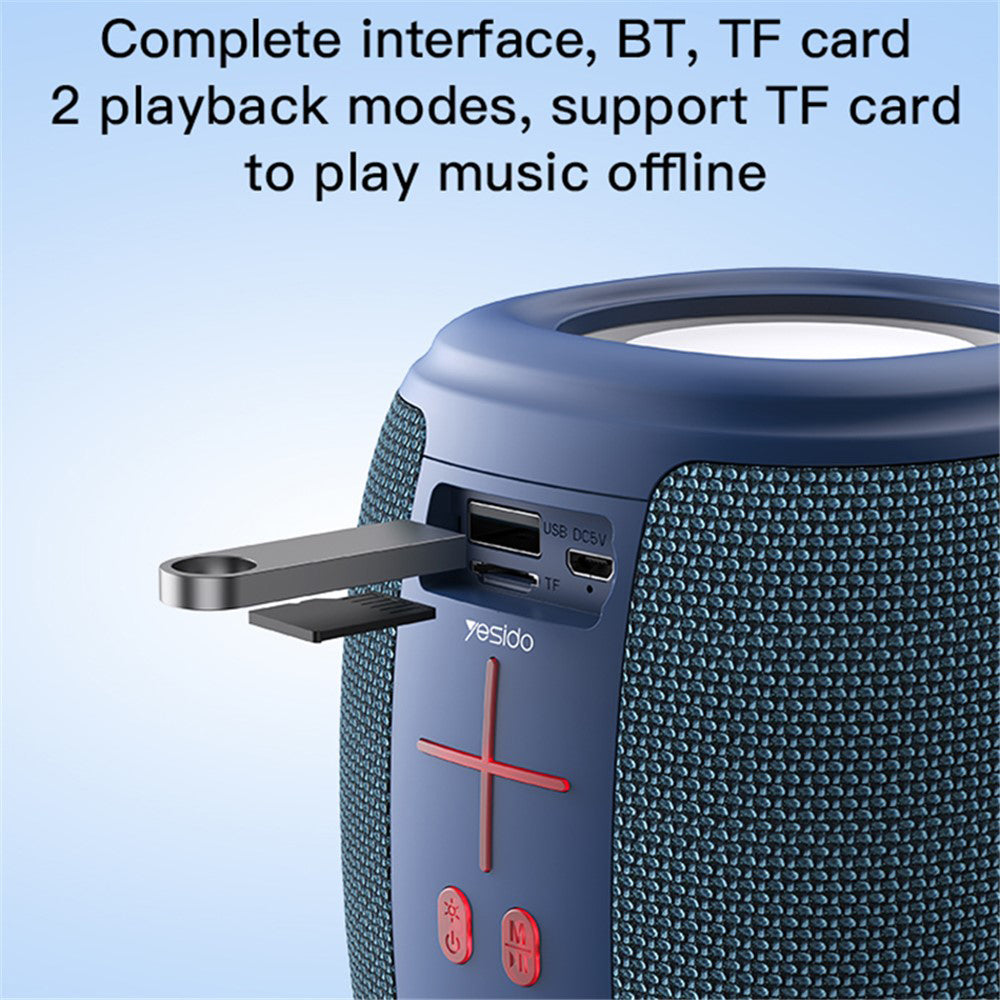 Prijenosni Bluetooth zvučnik Yesido YSW14, 5W, RGB, Plavi