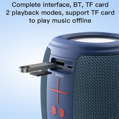 Prijenosni Bluetooth zvučnik Yesido YSW14, 5W, RGB, Plavi