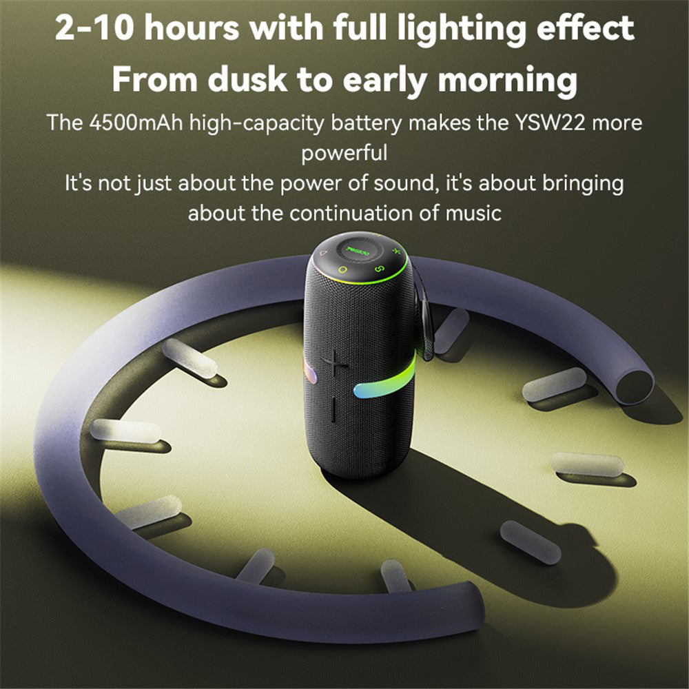 Prijenosni Bluetooth zvučnik Yesido YSW22, 30W, RGB, vodootporan, crni
