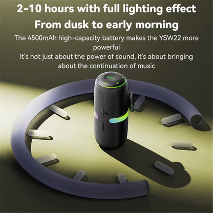 Prijenosni Bluetooth zvučnik Yesido YSW22, 30W, RGB, vodootporan, crni