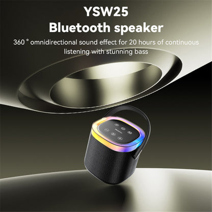 Prijenosni Bluetooth zvučnik Yesido YSW25, 5W, RGB, Crni