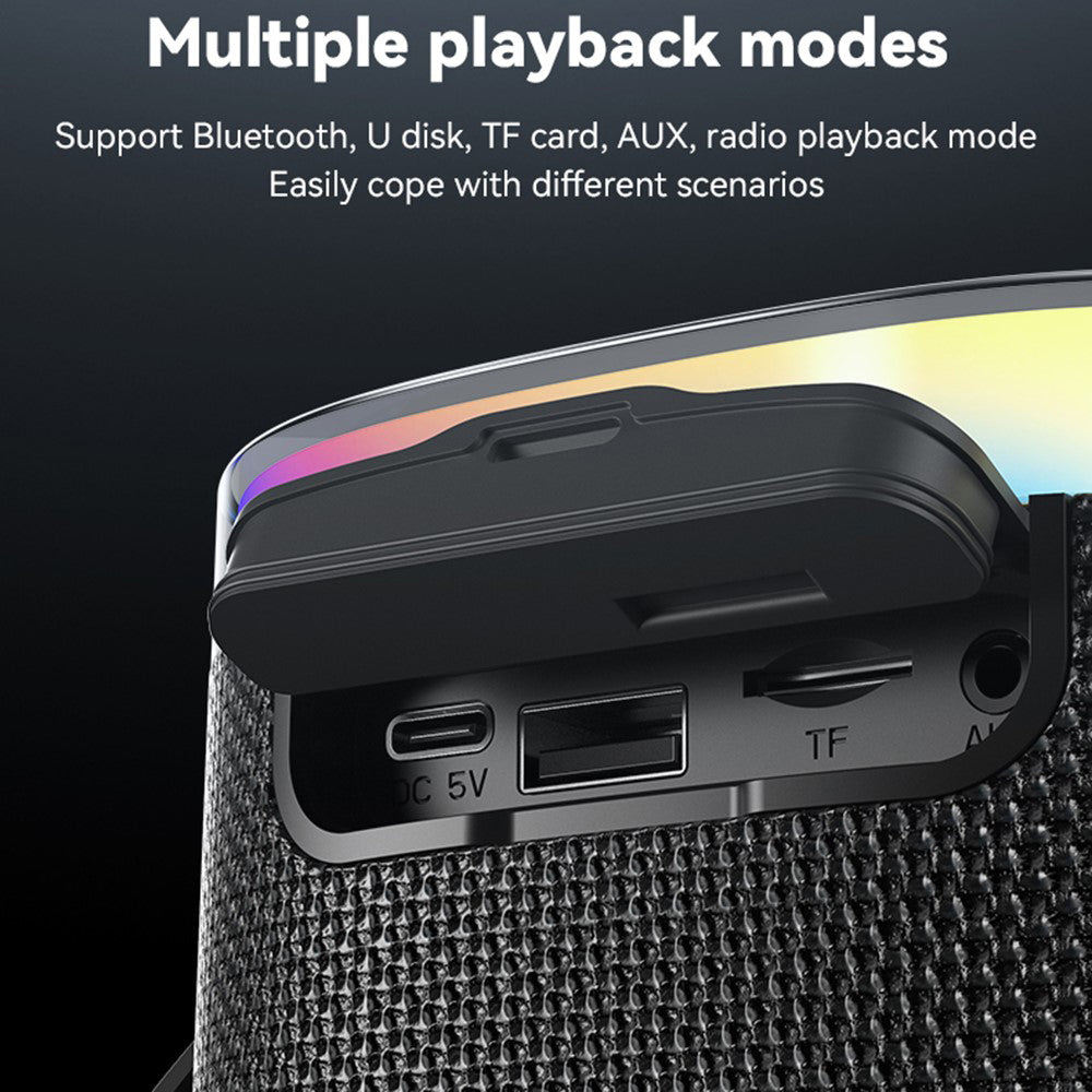 Prijenosni Bluetooth zvučnik Yesido YSW25, 5W, RGB, Crni