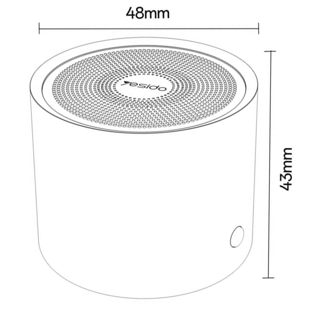 Bluetooth zvučnik Yesido YSW30, 3W, Vodootporan, Crni