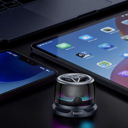 Prijenosni Bluetooth zvučnik Yesido YSW32, 3W, RGB, Crni