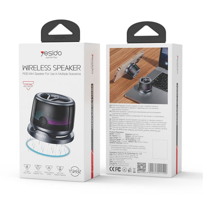 Prijenosni Bluetooth zvučnik Yesido YSW32, 3W, RGB, Crni