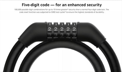 Xiaomi protuprovalni kabel za električni romobil, crni BHR6751GL