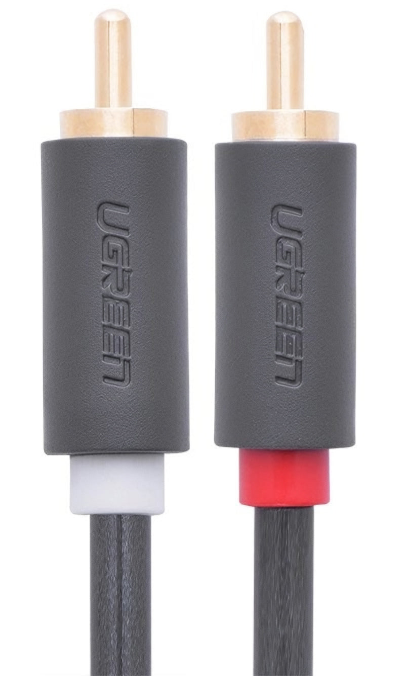 Audio kabel UGREEN AV104, 2 x RCA - 2 x RCA, 5m, Crni