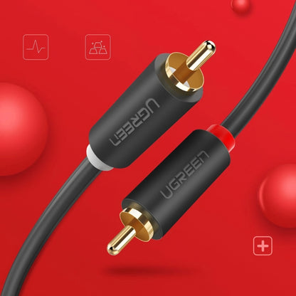 Audio kabel UGREEN AV104, 2 x RCA - 2 x RCA, 5m, Crni