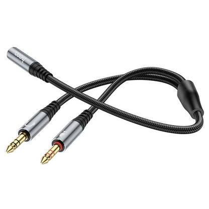 Audio adapter 3.5mm - 2 x 3.5mm HOCO UPA21, 0.25m, Crni