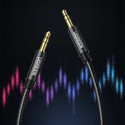 Audio kabel 3.5mm - 3.5mm UGREEN AV112, 1m, Crni