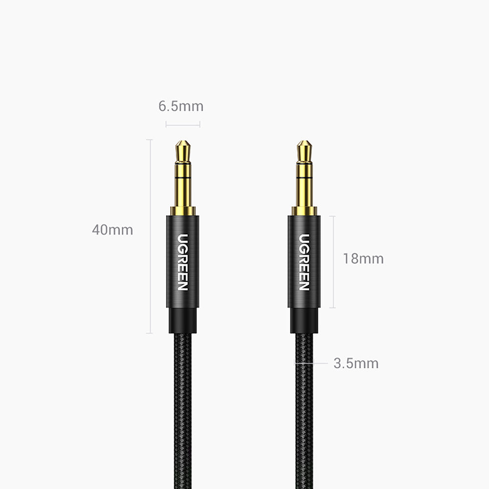 Audio kabel 3.5mm - 3.5mm UGREEN AV112, 1m, Crni