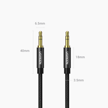 Audio kabel 3.5mm - 3.5mm UGREEN AV112, 1m, Crni