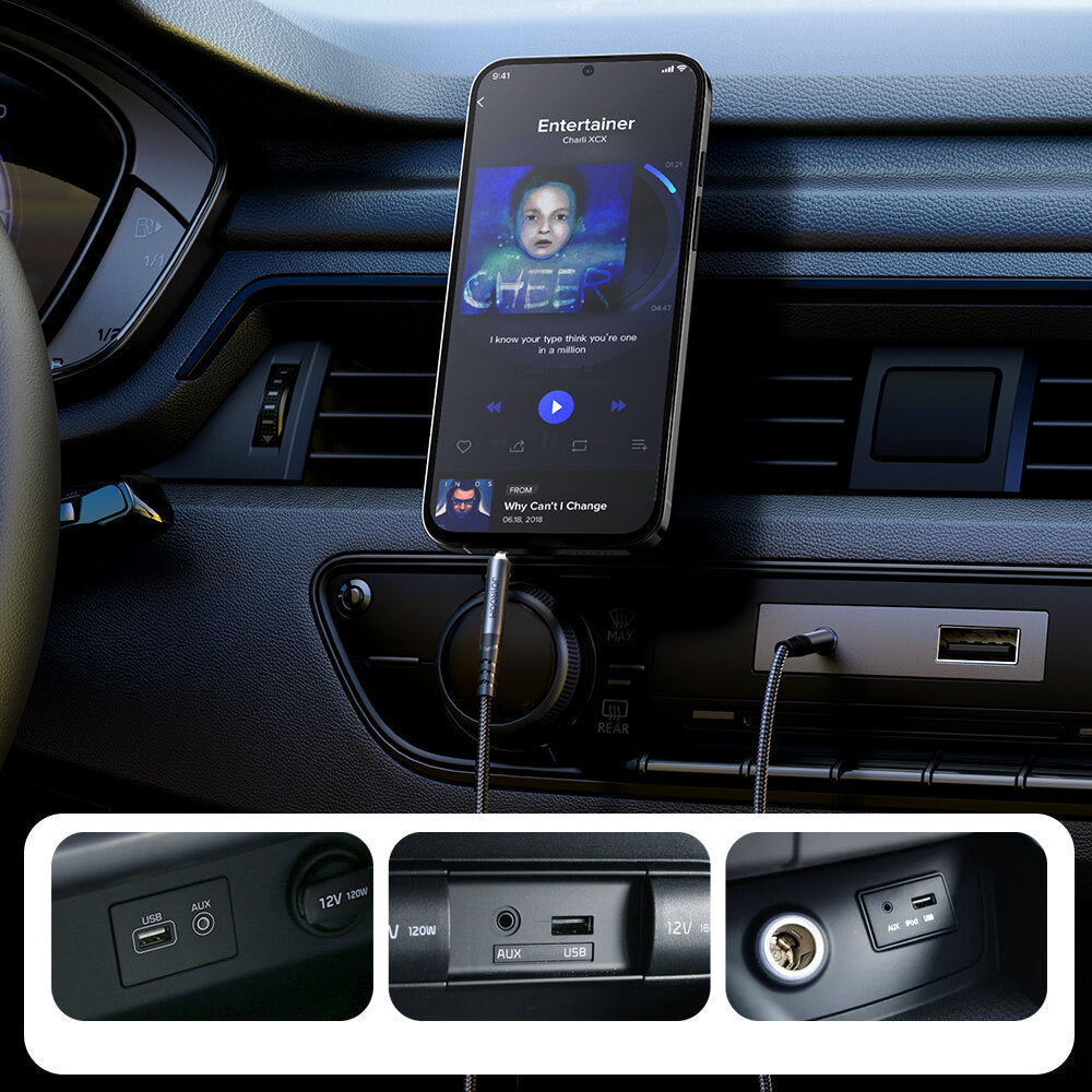 Audio kabel 3.5mm - 3.5mm Joyroom, 1.2m, crni SY-A08