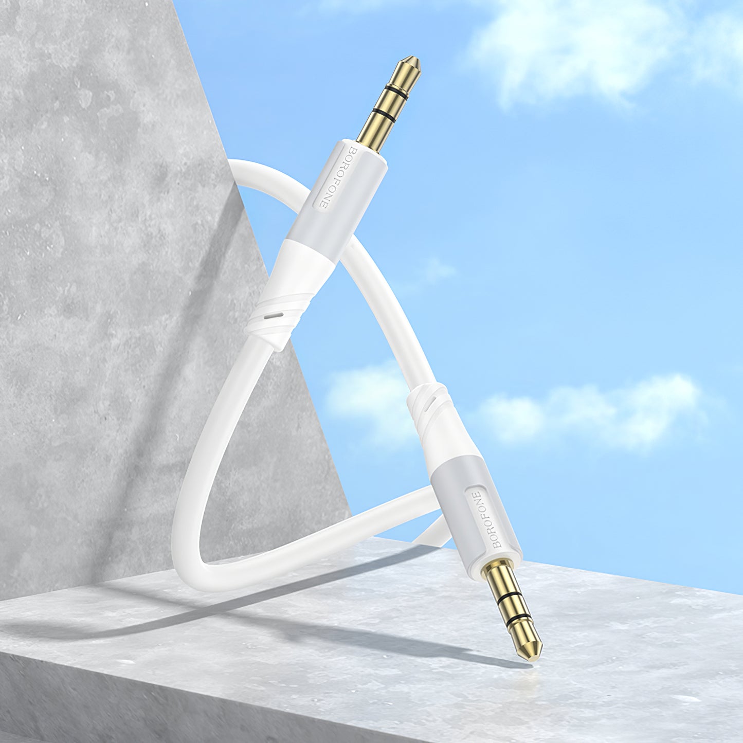 Audio kabel 3.5mm - 3.5mm Borofone BL19 Creator, 1m, Bijeli