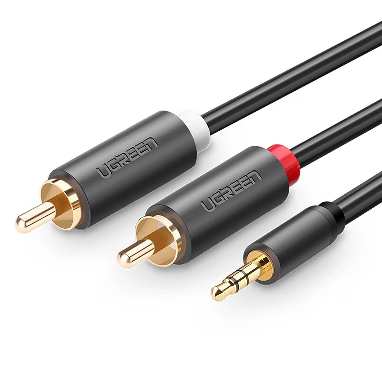 Audio kabel 3.5mm - 2 x RCA UGREEN AV102, 2m, Crni