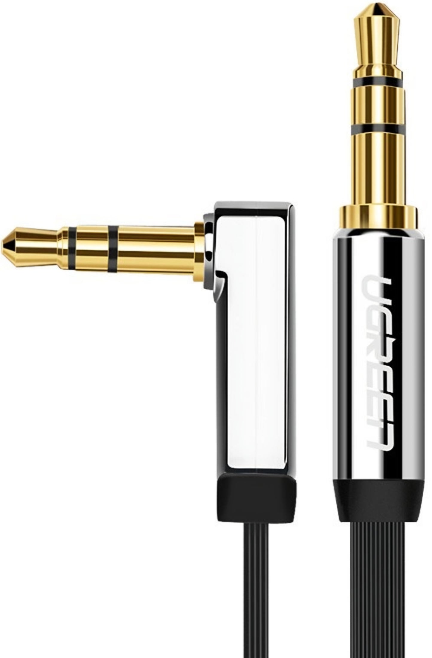 Audio kabel 3.5mm - 3.5mm UGREEN AV119 Angled, 2m, Crni