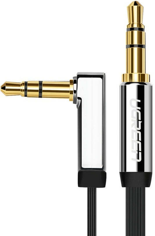 Audio kabel 3.5mm - 3.5mm UGREEN AV119 Angled, 2m, Crni