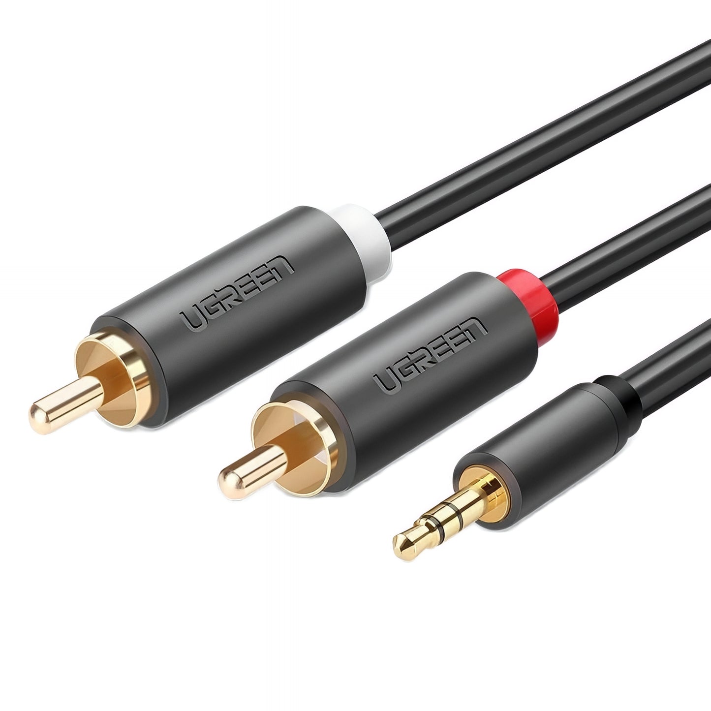 Audio kabel 3.5mm - 2 x RCA UGREEN AV102, 1.5m, Sivi