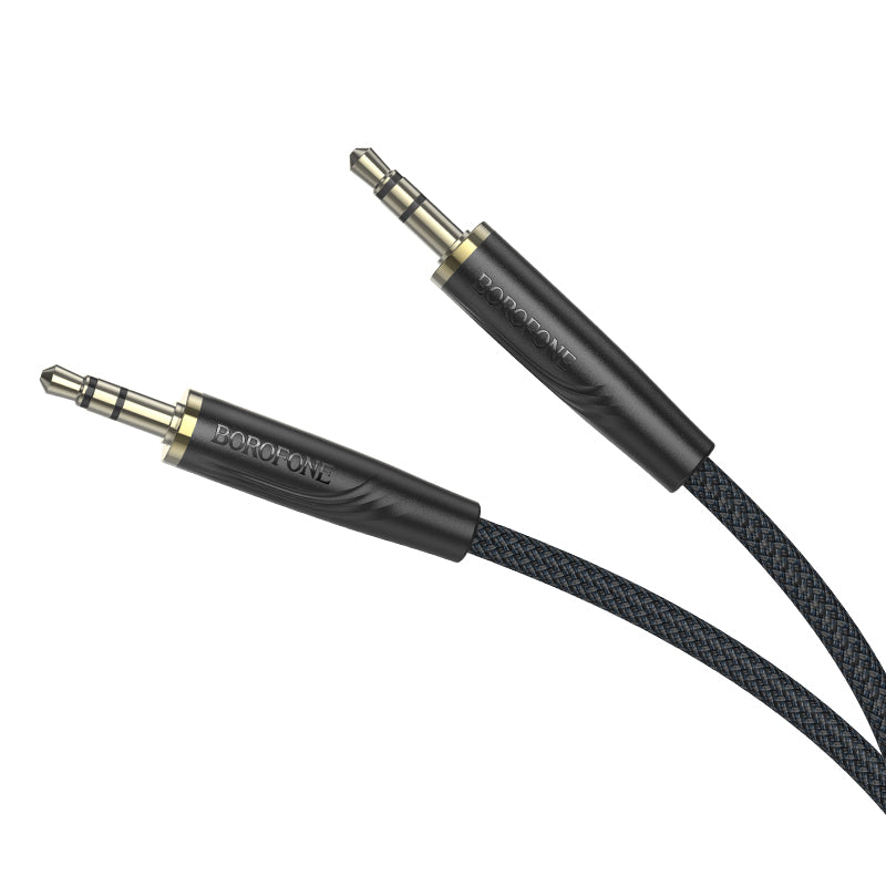 Audio kabel 3.5mm - 3.5mm Borofone BL23 Refinado, 1m, Crni