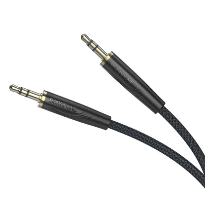 Audio kabel 3.5mm - 3.5mm Borofone BL23 Refinado, 1m, Crni