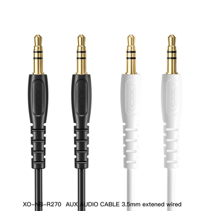 Audio kabel 3.5mm - 3.5mm XO Design NB-R270, 1m, Crni