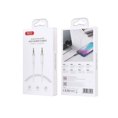Audio kabel 3.5mm - 3.5mm XO Design NB-R279C, 1m, Bijeli