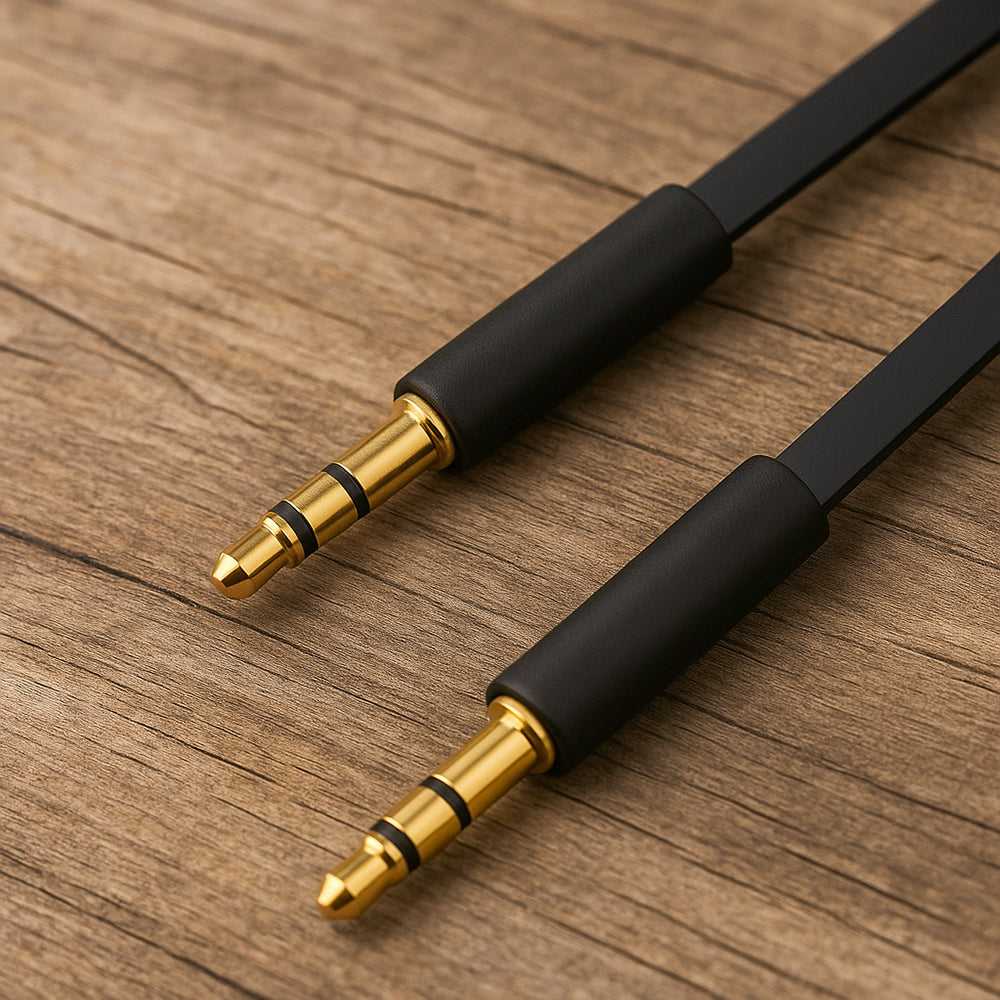 Audio kabel 3.5mm - 3.5mm Fixed, 1m, Crni