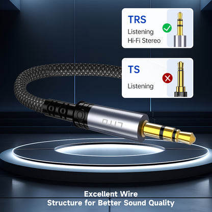 Audio kabel 3.5mm - 3.5mm Lito LA01D, 1m, Crni