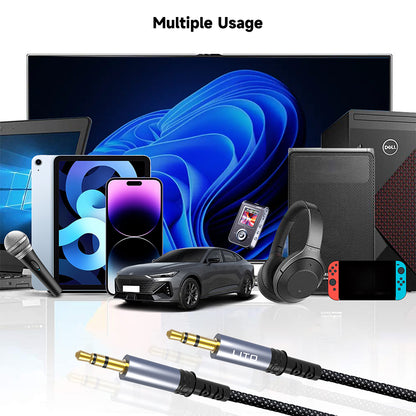 Audio kabel 3.5mm - 3.5mm Lito LA01D, 1m, Crni
