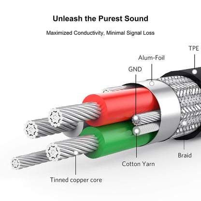 Audio kabel 3.5mm - 3.5mm Lito LA02, 1m, Crni