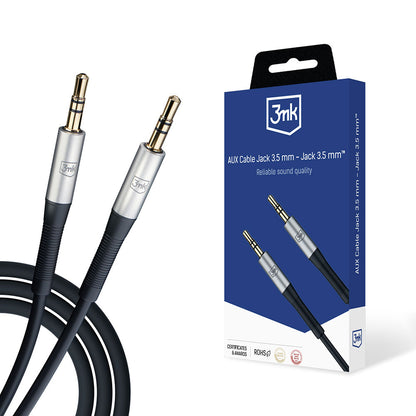 Audio kabel 3,5 mm - 3,5 mm 3MK, 1 m, Crna