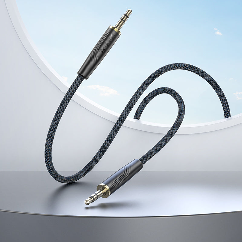 Audio kabel 3.5mm - 3.5mm Borofone BL23 Refinado, 1m, Crni